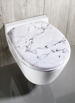 WC-Sitz aus Duroplast in Marmor-Optik
