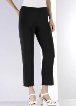 Weich fließende, 7/8-lange Hose