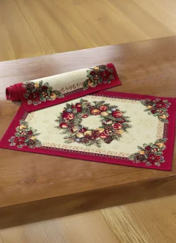 Weihnachtliche Tisch- und Raumdekoration in Gobelin-Qualität