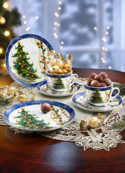 Weihnachtsgedeck-Set mit Pralinenkugeln