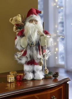 Weihnachtsmann mit Teddy