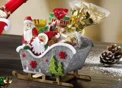 Weihnachts-Schlitten mit Weihnachtsleckereien