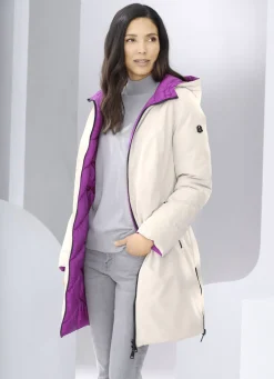 Wende-Kurzmantel mit fester Kapuze