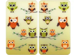 WENKO Herdabdeckplatten Eulen, 2er-Set