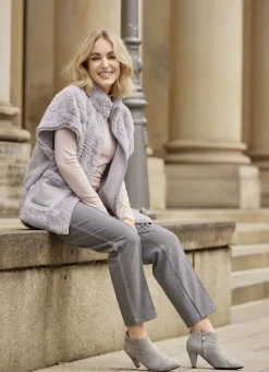 Weste in Zopfmuster-Optik