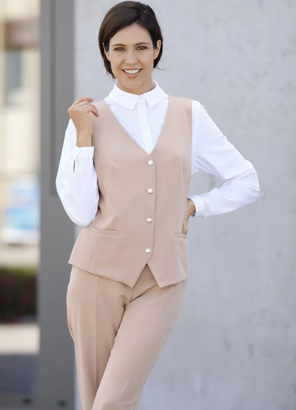 Weste mit Paspeltaschen