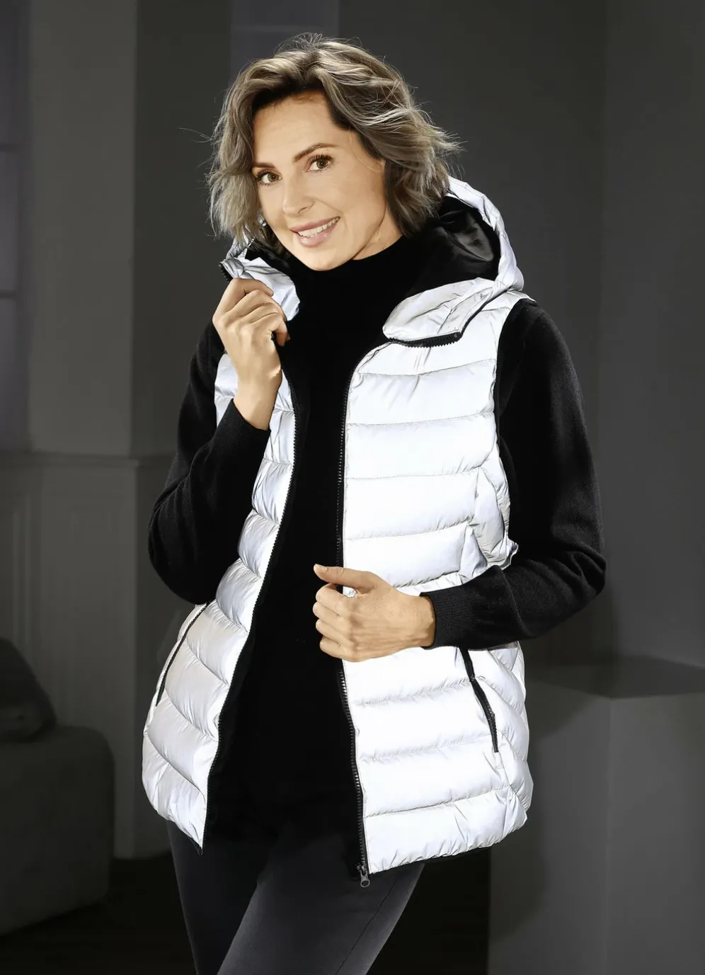 Weste mit reflektierender Beschichtung