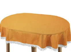 Wind- und wetterfeste Gartentischdecke mit Fransenabschluss