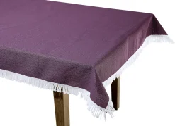Wind- und wetterfeste Gartentischdecke mit Fransenabschluss