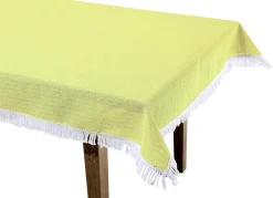 Wind- und wetterfeste Gartentischdecke mit Fransenabschluss