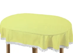 Wind- und wetterfeste Gartentischdecke mit Fransenabschluss