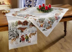 Winterliche Tisch- und Raumdekoration in Gobelin-Qualität