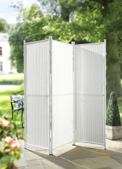 Witterungsbeständiger Paravent mit stabilem Stahlgestell