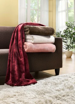 Wohndecken und Kissenbezug mit Cashmeere-Touch