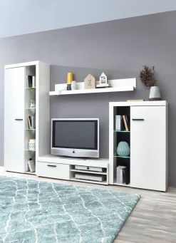 Wohnwand mit LED-Beleuchtung