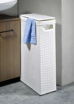 Wäschekorb mit Polyrattan-Geflecht