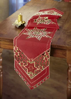 Wunderhübsch bestickte Tischdekoration