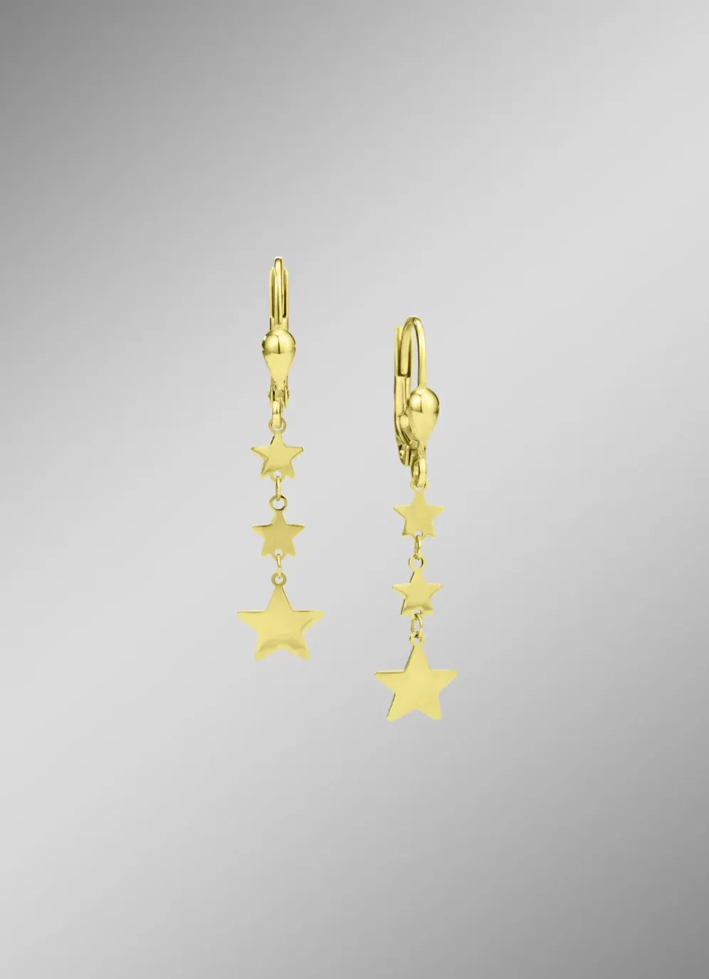 Wundervolle Sternen-Ohrringe aus Gold 585/- fein