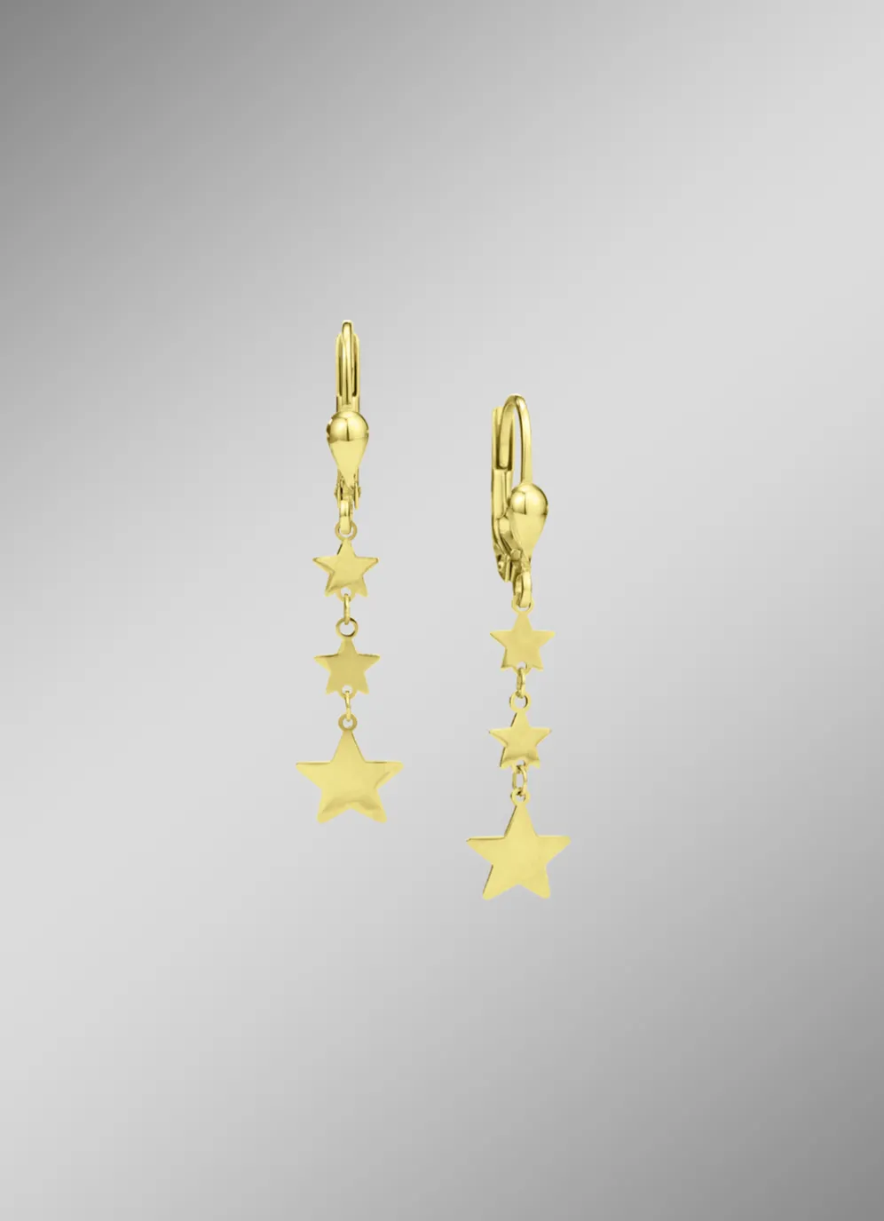 Wundervolle Sternen-Ohrringe aus Gold 585/- fein