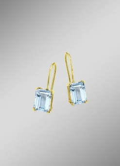 Zauberhafte Ohrhaken mit Blautopas