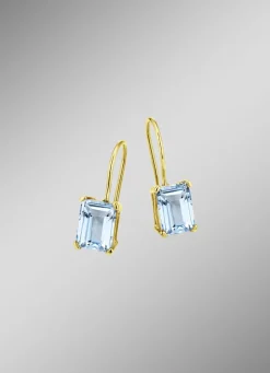 Zauberhafte Ohrhaken mit Blautopas