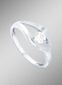 Zauberhafter Damenring mit synth. Zirkonia