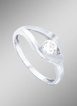 Zauberhafter Damenring mit synth. Zirkonia