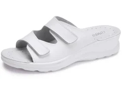 Zweierpack klassische Damen-Pantoletten, Weite H, mit Klettverschluss