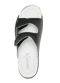 Zweierpack klassische Damen-Pantoletten, Weite H, mit Klettverschluss