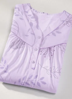 Zweierpack Nachthemden, 3/4 -langen Ärmeln mit Knopfleiste