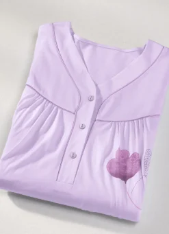 Zweierpack Nachthemden, 3/4 -langen Ärmeln mit Knopfleiste