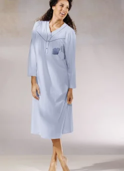 Zweierpack Nachthemden, 3/4 -langen Ärmeln mit Knopfleiste