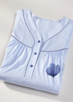 Zweierpack Nachthemden, 3/4 -langen Ärmeln mit Knopfleiste