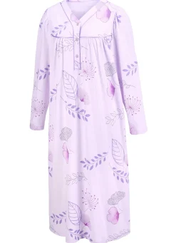 Zweierpack Nachthemden, 3/4 -langen Ärmeln mit Knopfleiste