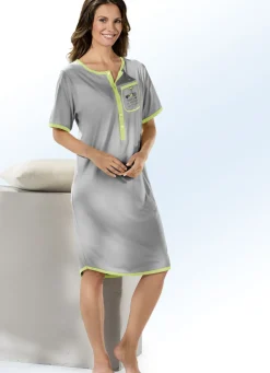 Zweierpack Nachthemden, Kurzarm mit Knopfleiste