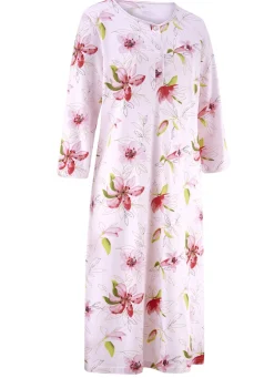 Zweierpack Nachthemden, 3/4-lange Ärmel mit Knopfleiste