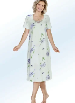 Zweierpack Nachthemden mit kurzen Ärmeln und Spitze