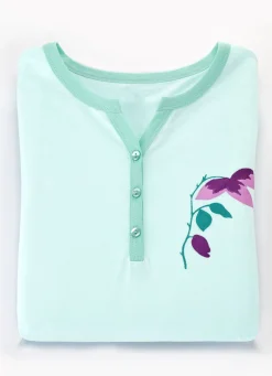 Zweierpack Nachthemden, mit breiten Trägern und Knopfleiste