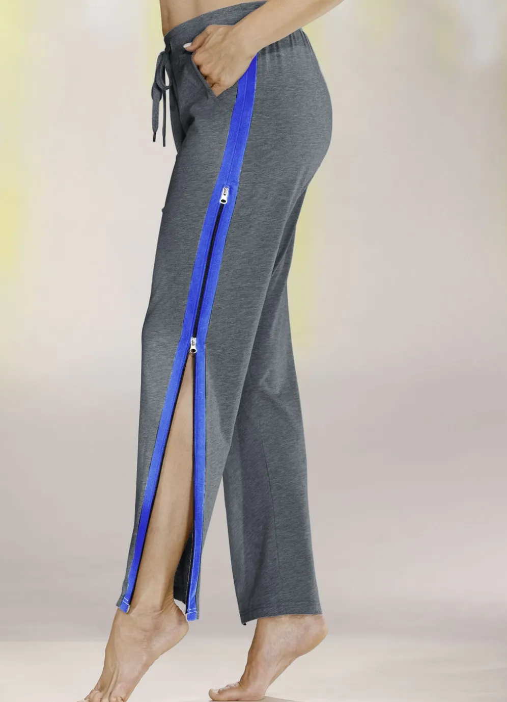 Zweierpack Schlaf- und Freizeithosen mit 2-Wege-Reißverschluss