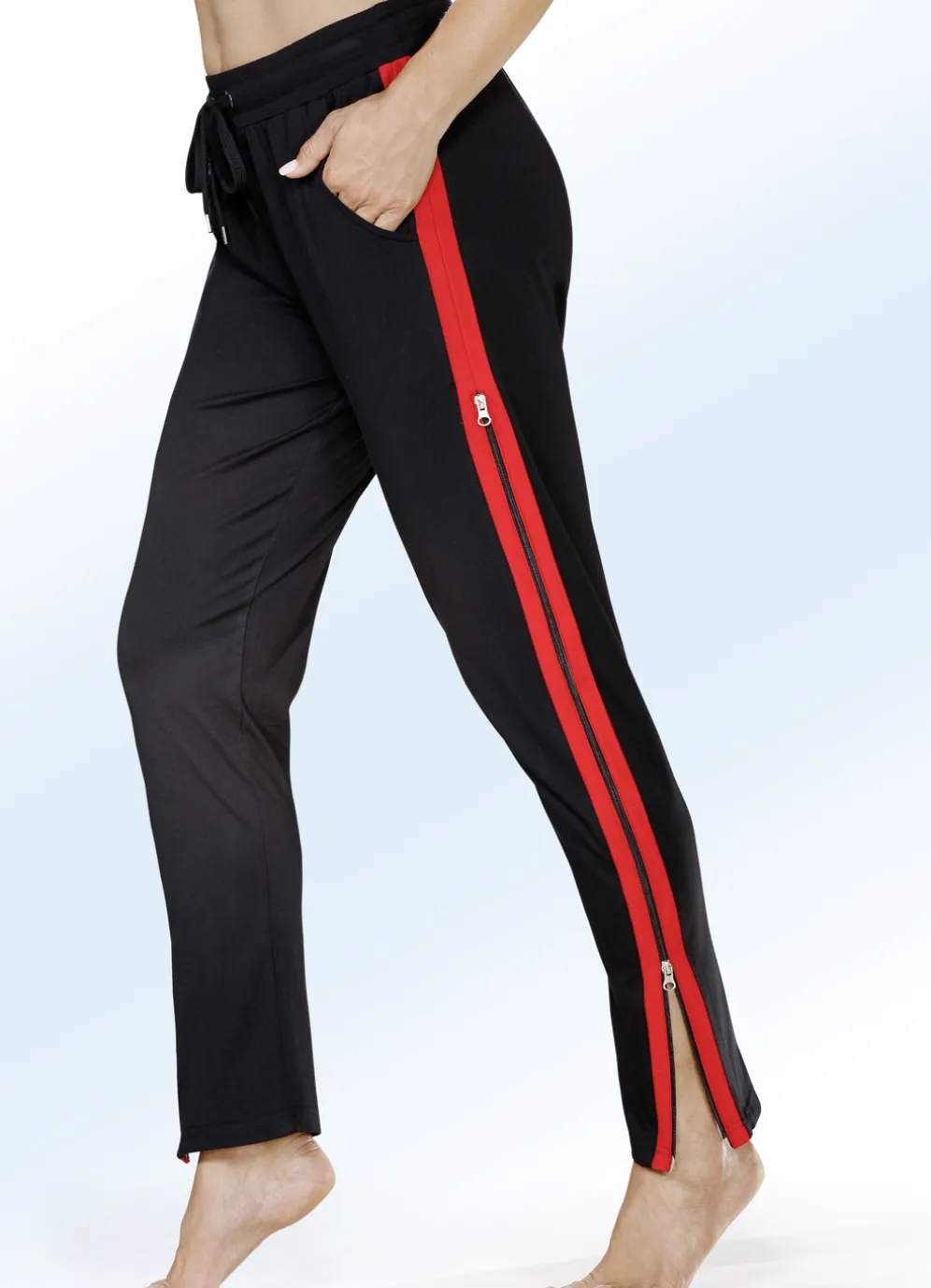 Zweierpack Schlaf- und Freizeithosen mit 2-Wege-Reißverschluss