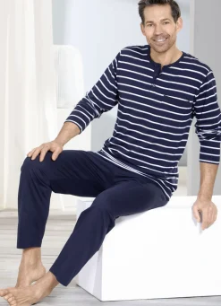 Zweierpack Schlafanzüge mit Knopfleiste und offenen Abschlüssen