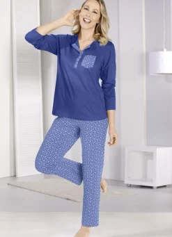 Zweierpack Schlafanzüge mit Knopfleiste und langen Ärmeln