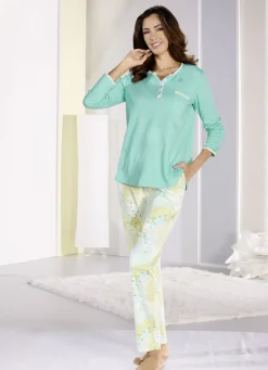 Zweierpack Schlafanzüge mit langen Ärmeln und langer Hose