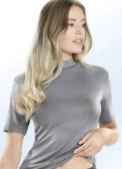 Zweierpack Shirts mit Stehkragen und kurzen Ärmeln