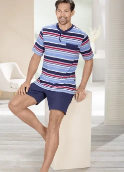 Zweierpack Shortys mit Knopfleiste und Ringeldessin