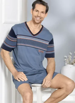 Zweierpack Shortys mit V-Ausschnitt und platziertem Druck