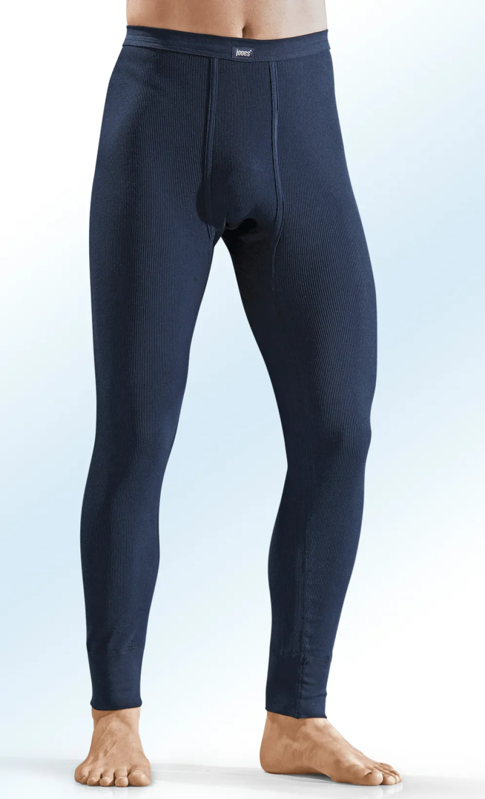 Zweierpack Unterhosen aus Doppelripp, lang, marine