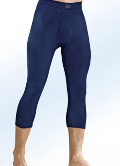 Zweierpack Unterhosen, 3/4-lang, aus Feinripp mit Eingriff, bunt